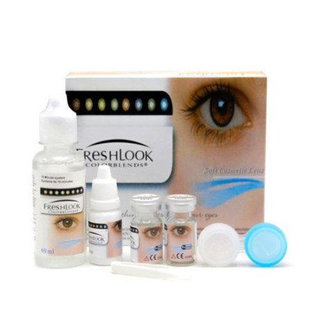 Lentilles Freshlook + Solution Nettoyante + Garde Lentilles