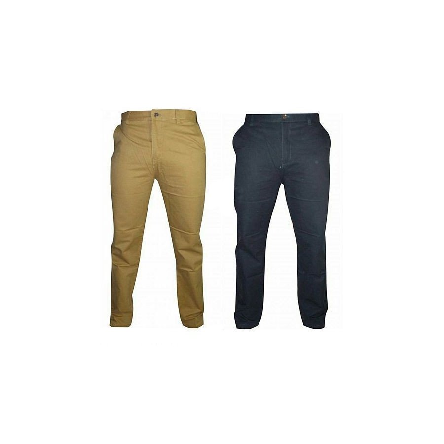 Pack de 2 Pantalons Chinos Fit Homme - Bleu Marron