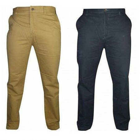 Pack de 2 Pantalons Chinos Fit Homme - Bleu Marron