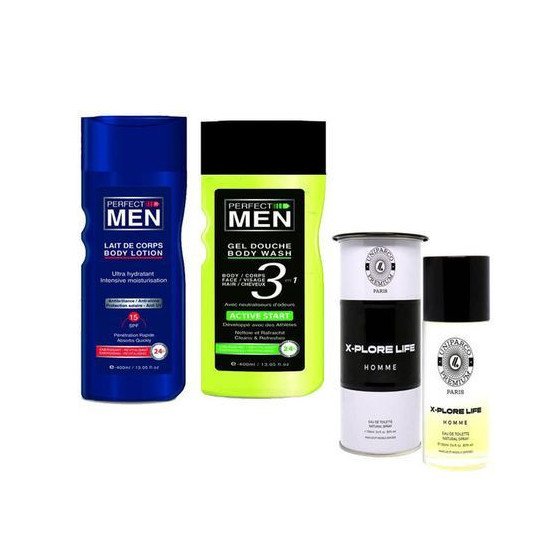 Pack de soins et lait de corps perfect men