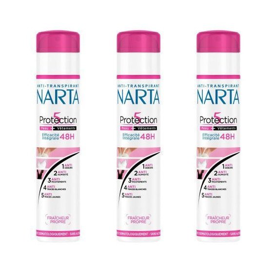 Lot de 3 désodorisant narta protection 5 femme