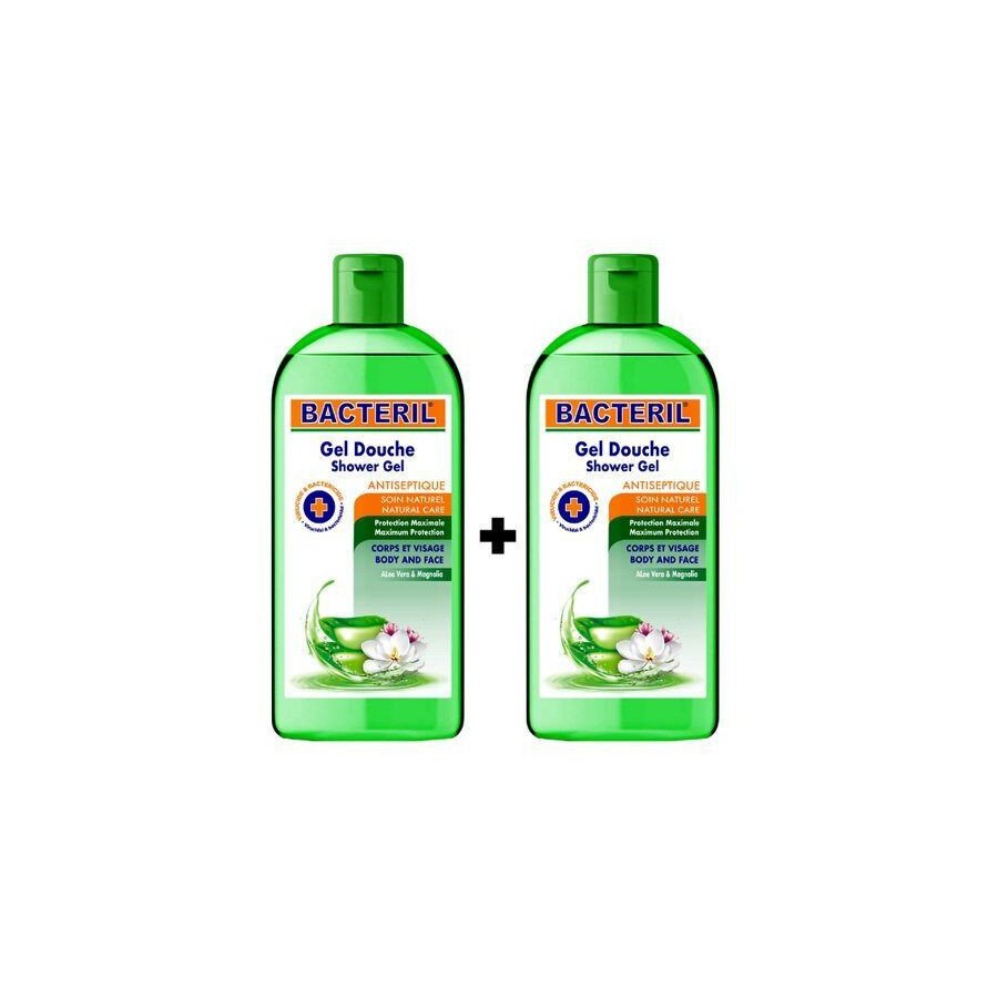 Lot de 2 gel douche bacterine aloe 400ml Lot de 2 gel douche bacterine aloe 400ml