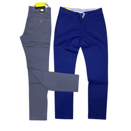Generic Pack De 2 Pantalons Kakis Class Bleu Gris