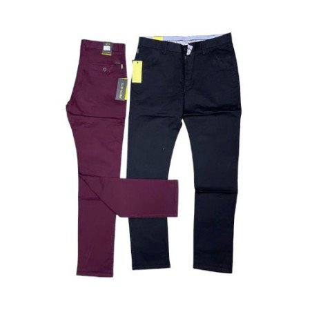 Generic Joli Pack De 2 Pantalons Classiques Rouge Bordeaux Noir