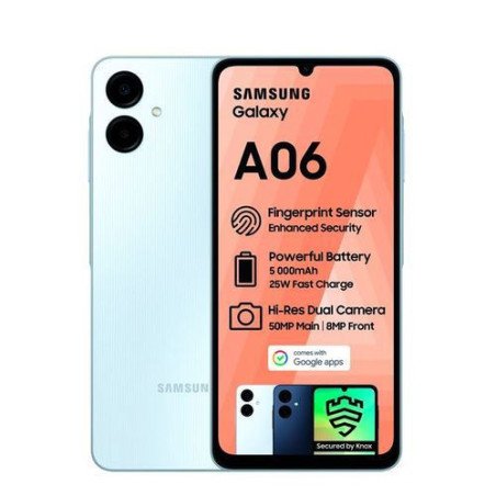Samsung Galaxy A06 - 6.7" - Ram 4Go, Rom 128Go - 5000mAh - 4G – Bleu clair