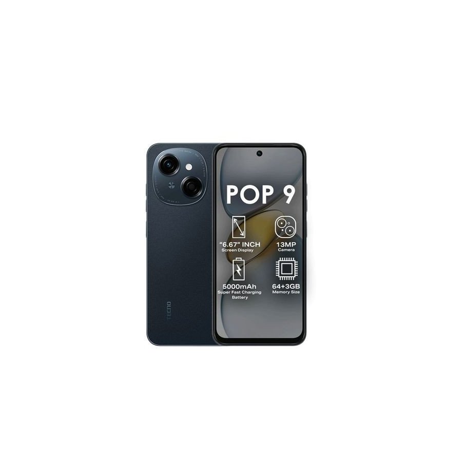 Tecno POP 9 – 64GB ROM + 3GB RAM – 5000mAh - Noir - Tecno POP 9 – 64GB ROM + 3GB RAM – 5000mAh - Noir -