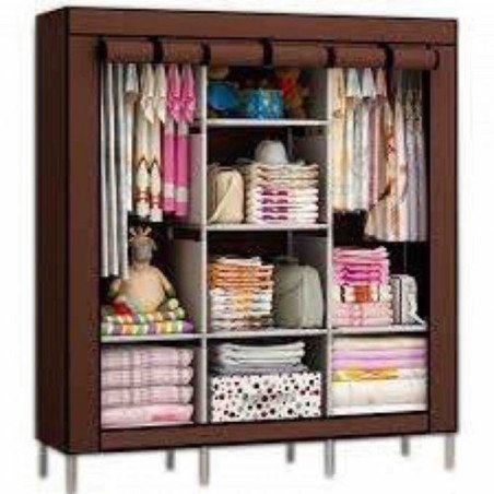 Armoire Penderie 3 Battants tissu