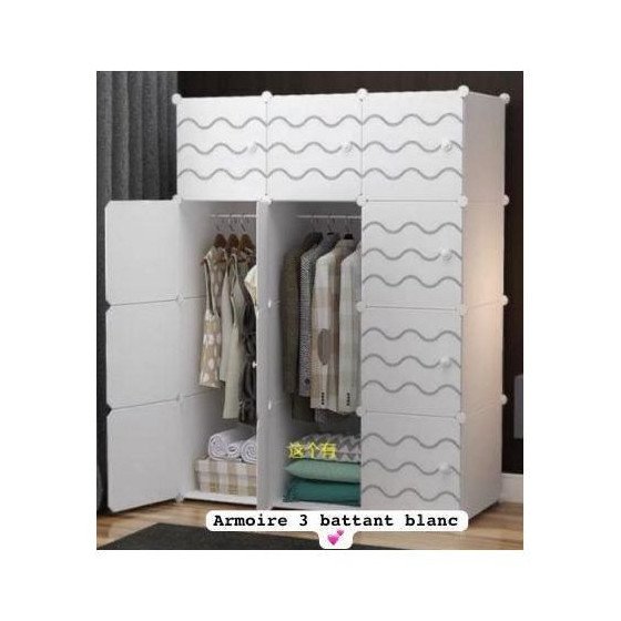 Armoire Penderie 3 Battants démontable