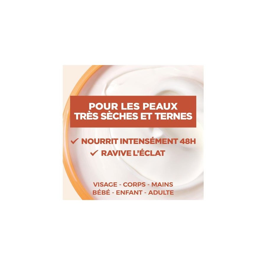 Mixa Crème Peaux très Sèches à ternes Aux beurres de Cacao et Karité purs 400 ml