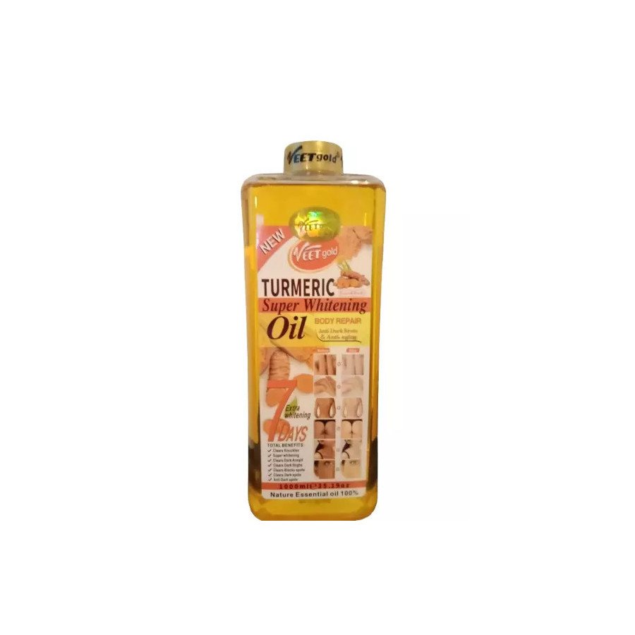 VEET GOLD TUMERIC OIL AU CURCUMA ECLAIRCISSANTE ANTI TACHE ANTI ACNE 1000 ML