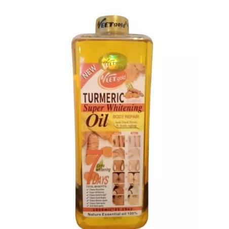 VEET GOLD TUMERIC OIL AU CURCUMA ECLAIRCISSANTE ANTI TACHE ANTI ACNE 1000 ML