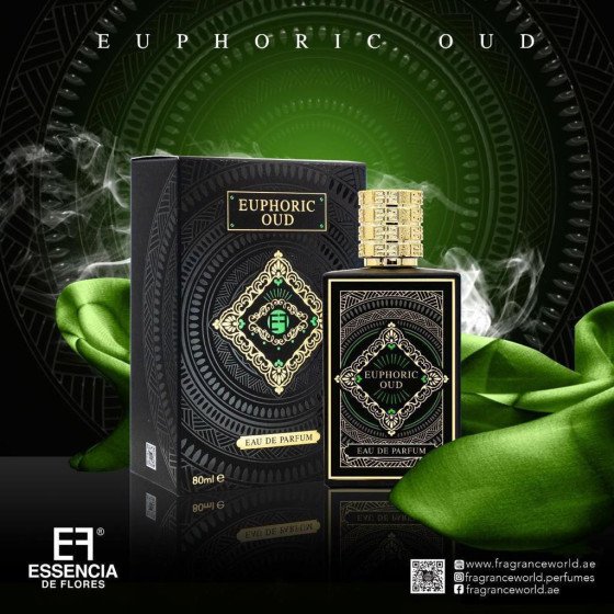 Oud Euphorique de Fragrance World. Eau de parfum unisexe, 70 ml. Importé (Émirats arabes unis