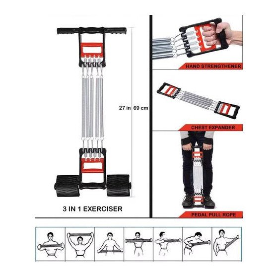 Appareil de fitness trois en un, extenseur de
