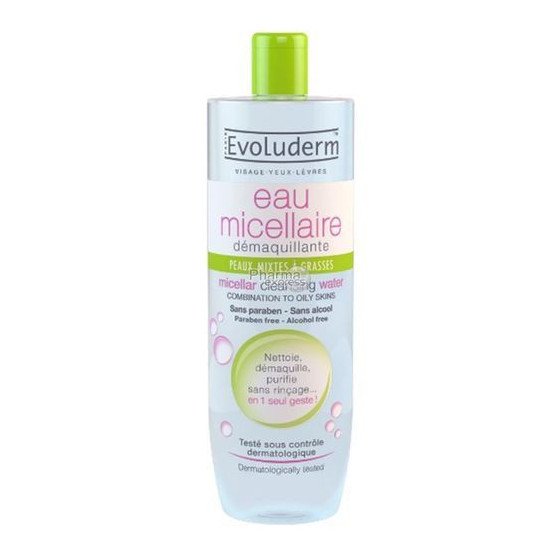 EVOLUDERM Eau Micellaire Démaquillante - 500