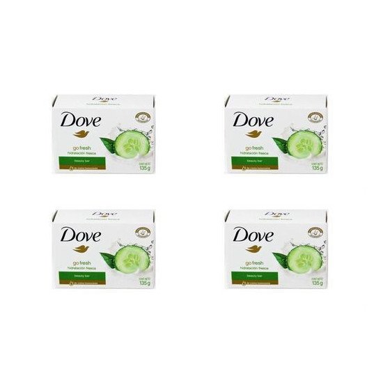 Lot de 4 Savon Dove Go Fresh concombre bar 135g