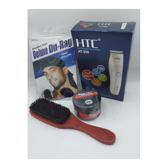 Ensemble - pommade wave+Tondeuse +brosse wave+ Durag Respirant 360