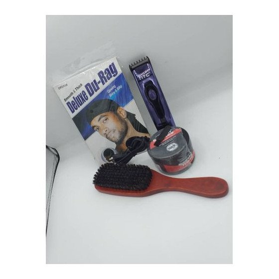 Ensemble - pommade wave+Tondeuse +brosse wave+ Durag Respirant 360