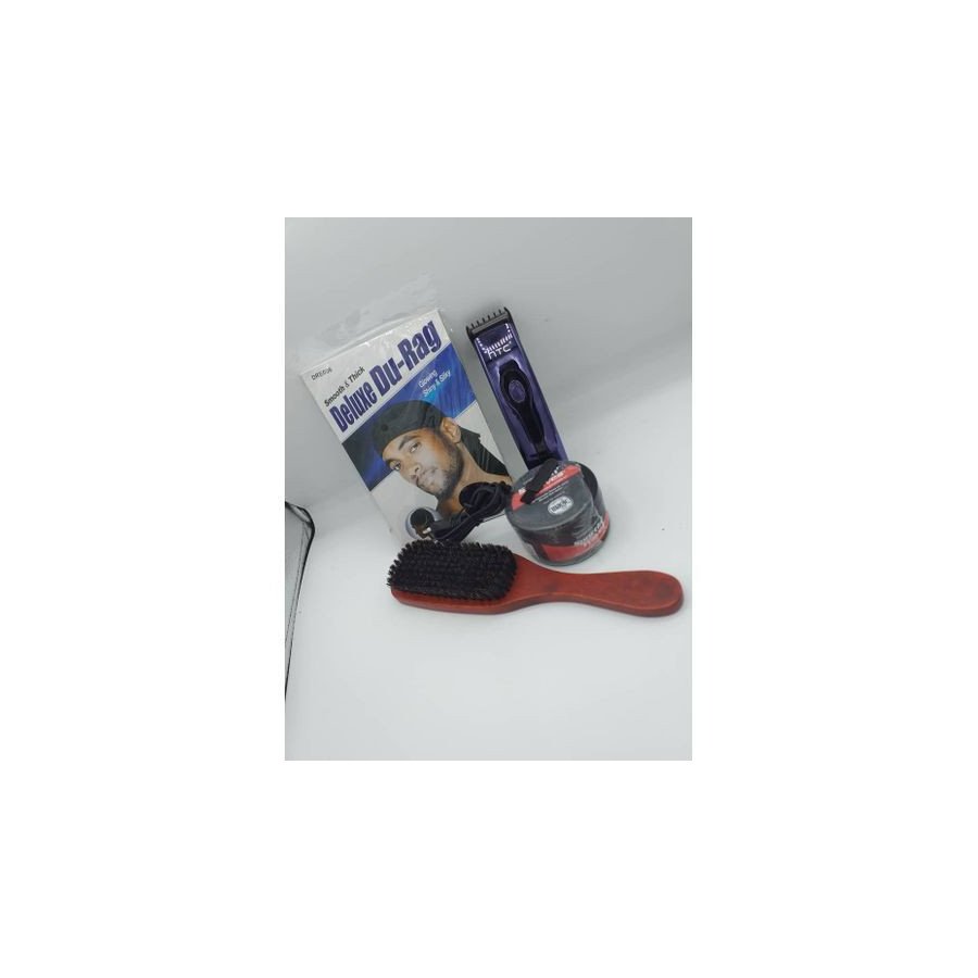 Ensemble - pommade wave+Tondeuse +brosse wave+ Durag Respirant 360