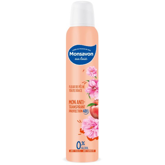 Déodorant Spray Anti-Transpirant Fleur de Pêche Toute Douce