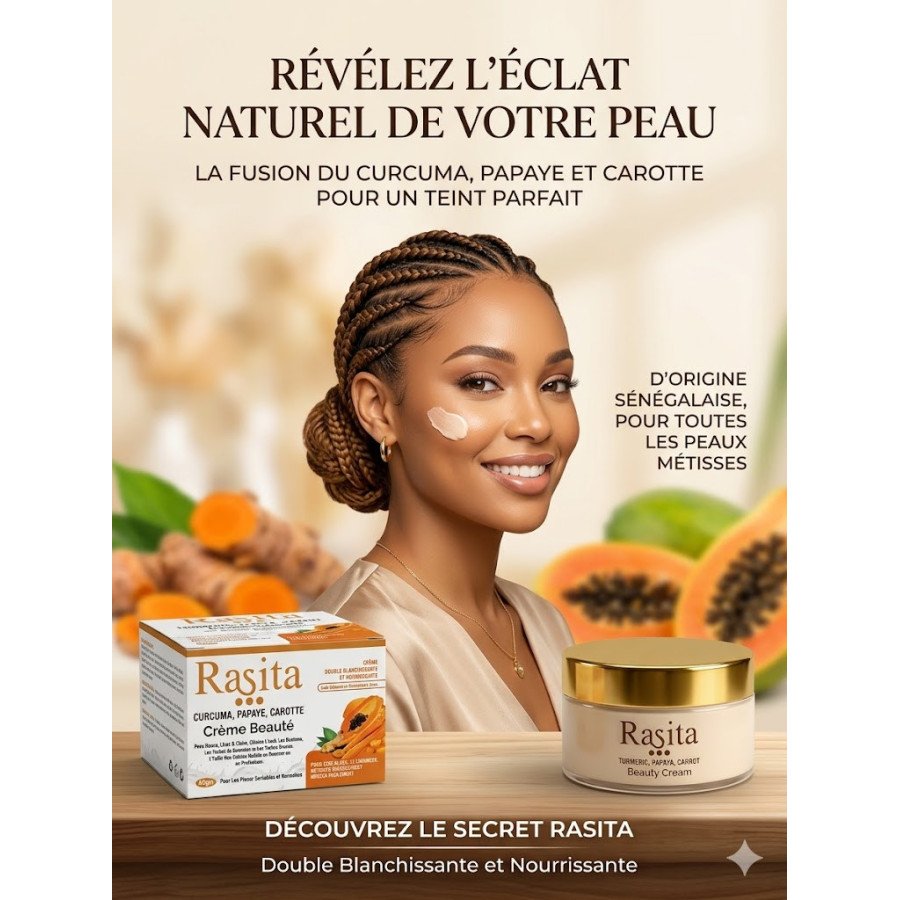 Crème visage rasita papaye carottes