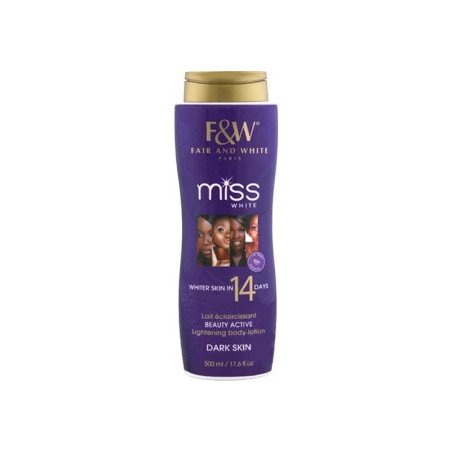 Lotion corporelle Super Eclaircissant "F&W MISS WHITE" 7 jours