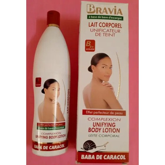 Lait corporel unificateur de teint à la bave d’escargot BRAVIA