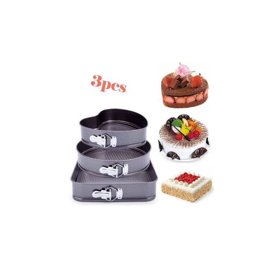 Lot de 3 Moules à Gâteau 24 / 26 / 28 cm