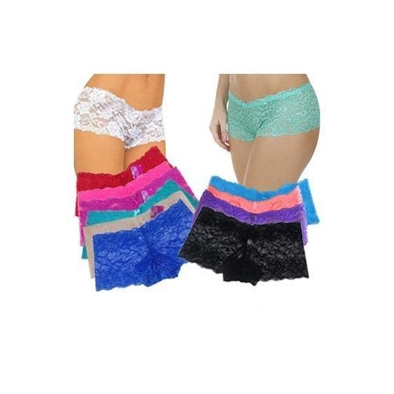 Lot de 12 Culottes en Dentelle - Mix de couleur