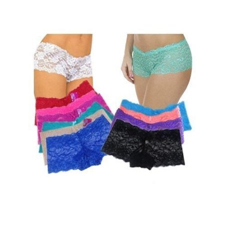 Lot de 12 Culottes en Dentelle - Mix de couleur