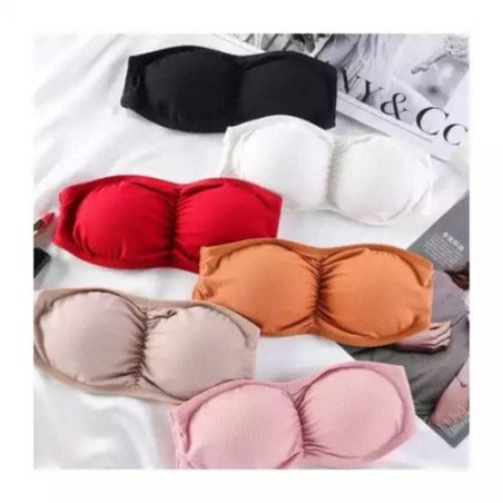 Lot de 5 Soutien-Gorges - Noir Blanc Rouge Marron Beige