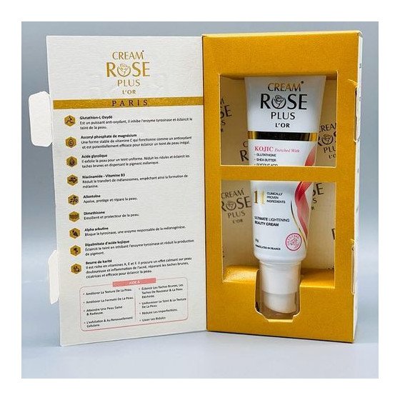 Lait cream rose Plus l'or kojic - 50 gr