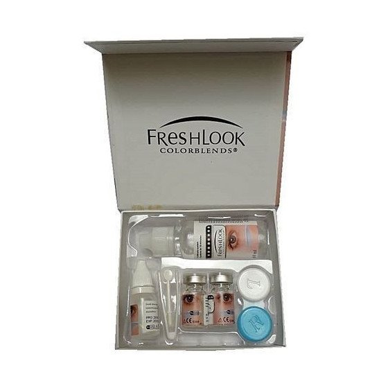 Lentilles Freshlook Honey + Solution Nettoyante + Garde Lentilles