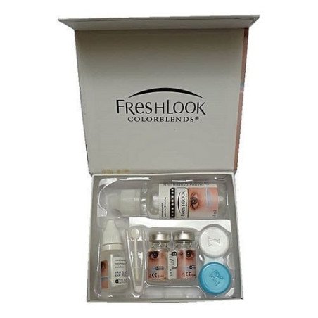 Lentilles Freshlook Honey + Solution Nettoyante + Garde Lentilles