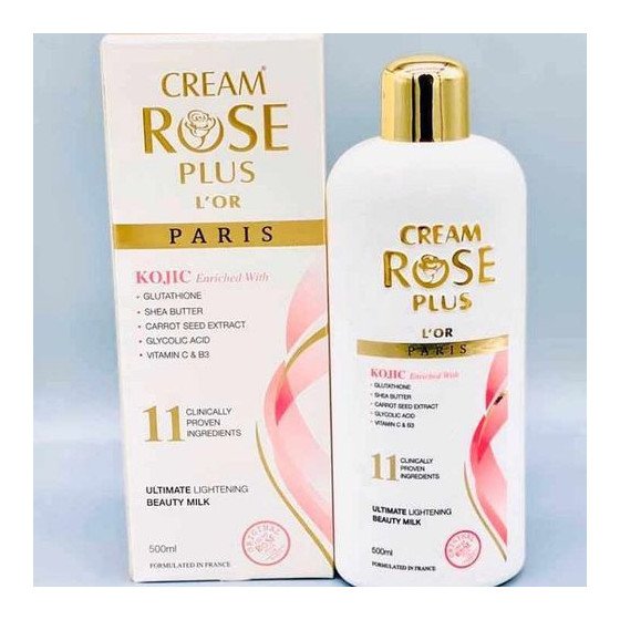 Lait cream rose Plus l'or Kojic - 500 ml