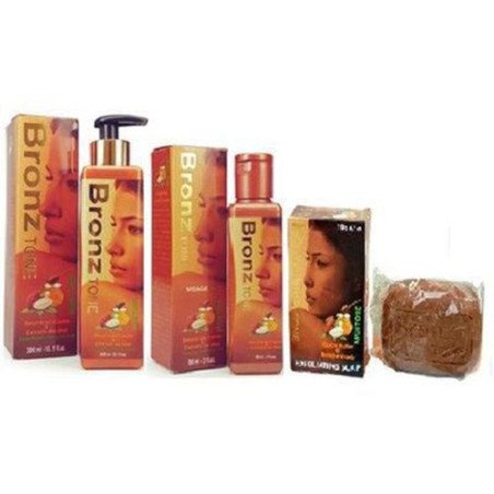 Gamme Bronz Tone Aux Extraits du Beurre de Cacao et de Miel(Lait, Huile et Savon)