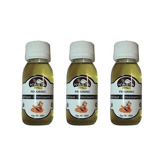 Lot de 3 Huile De Fenugrec 30ml 100% Naturelle