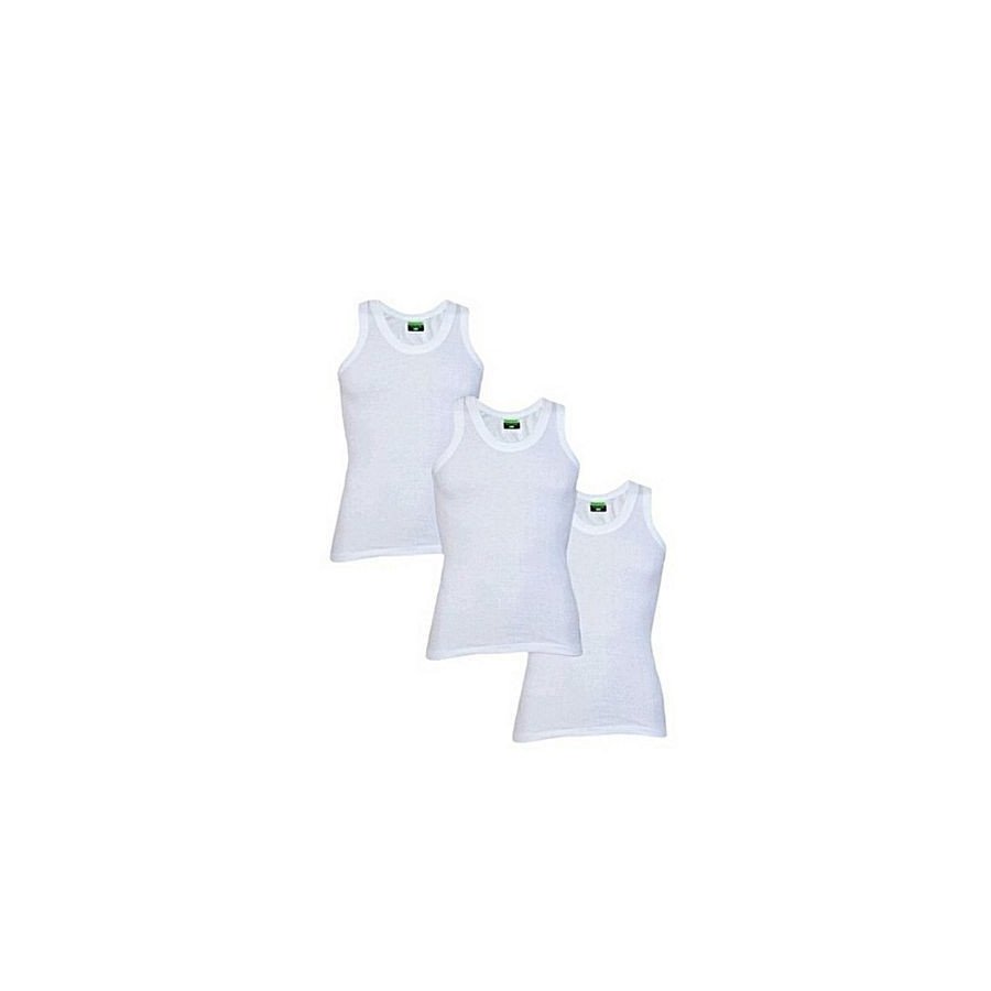 Lot de 3 Sous-Vêtements Homme - 100% Coton -  Blanc