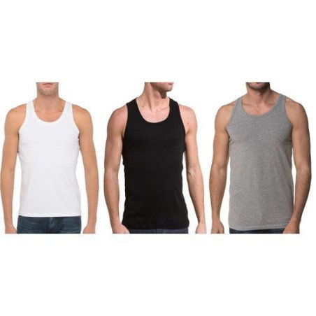 Offre spéciale : Pack de 3 Sous-vêtements Débardeurs Homme - Blanc/Gris/Noir