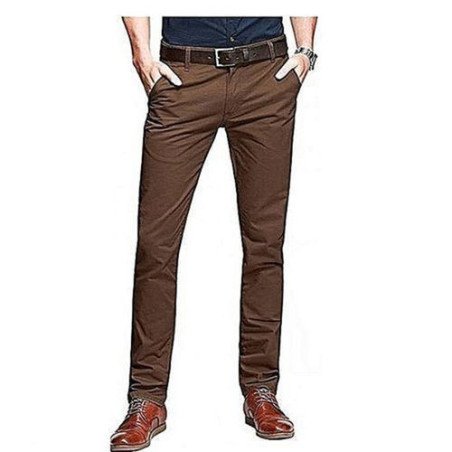 Pantalon Kaki - Marron Tabac