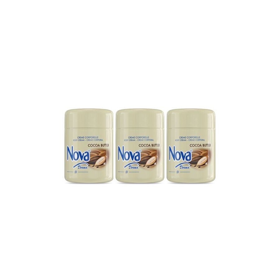 Lot de 3 Nova Lait de corps Derma 1 litre Coco butter