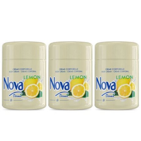 Lot de 3 Nova Lait de corps Derma 1 litre Citron