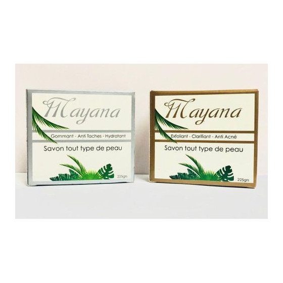 Pack deux savon Mayana - Gommant / Anti-Acné - 2 x 225gr