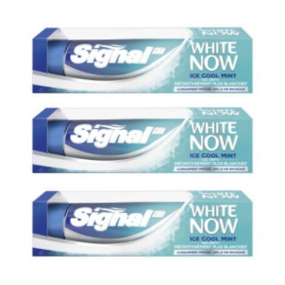 Lot de 3 Dentifrice Signal White Now Ice - 75 ml