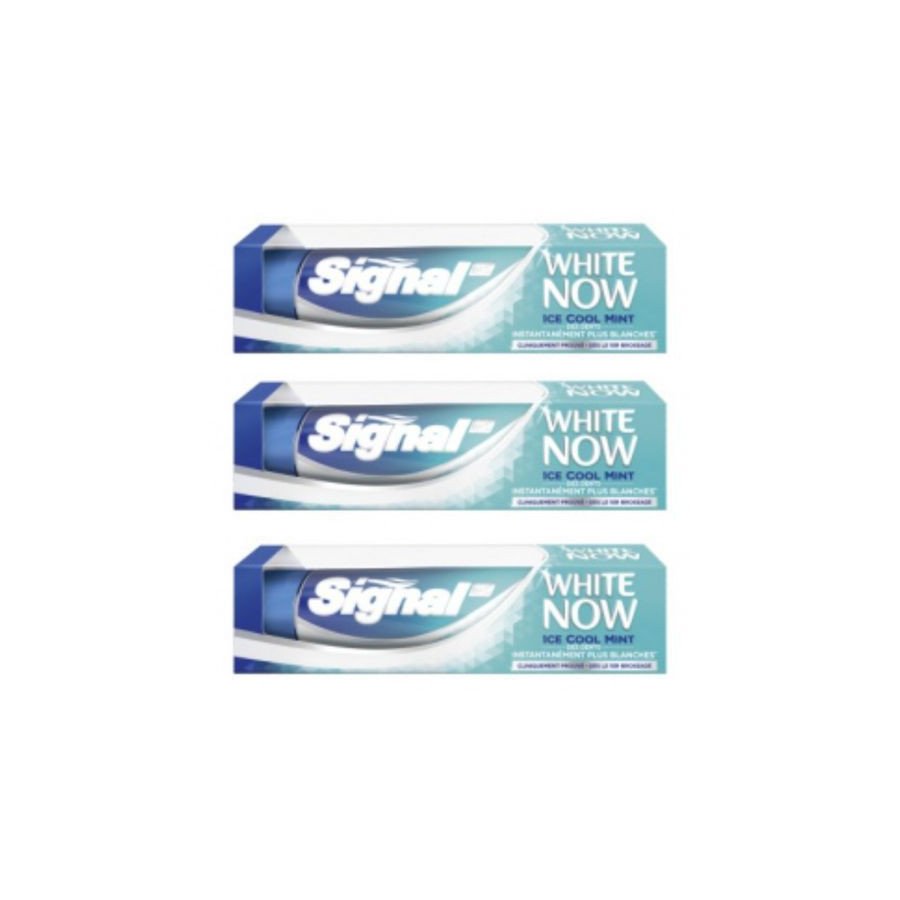 Lot de 3 Dentifrice Signal White Now Ice - 75 ml