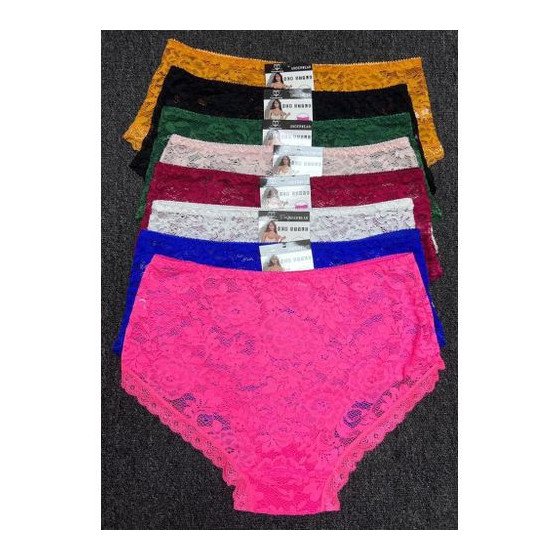 Lot de 8 Shorty Boxers en Dentelle - Multicolore