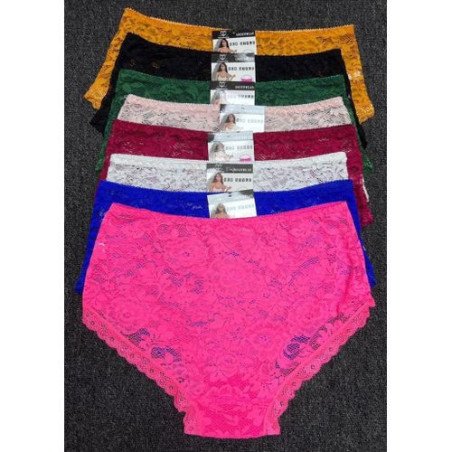 Lot de 8 Shorty Boxers en Dentelle - Multicolore