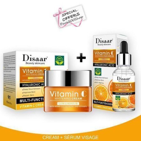 Pack de Sérum +crème Vt .C Anti-Tâche , Anti-acné ET Eclaircissant